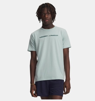Erkek UA Blur Wordmark Kısa Kollu T-Shirt