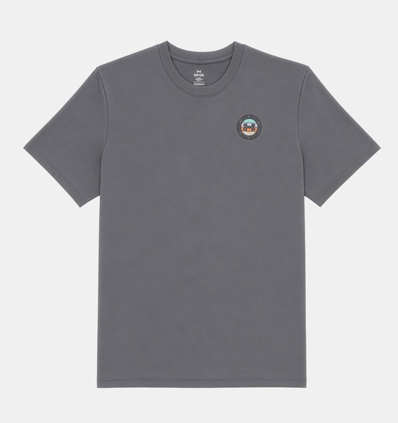 Gri Kadın UA Heavyweight Mountain Kısa Kollu T-Shirt