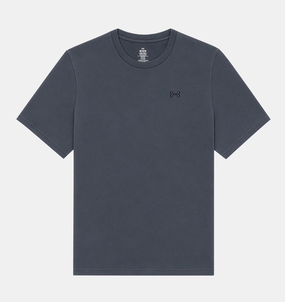 Gri Erkek UA Heavyweight Wash Kısa Kollu T-shirt