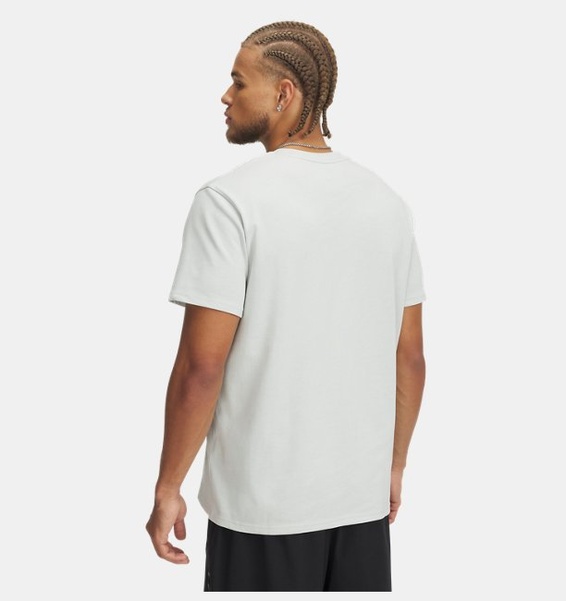 Gri Erkek UA Heavyweight Armour Label Kısa Kollu T-shirt