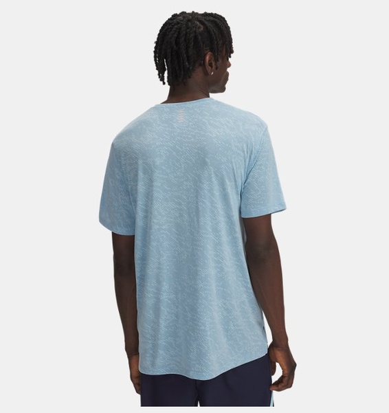 Açık Mavi Erkek UA Launch Camo Kısa Kollu T-shirt