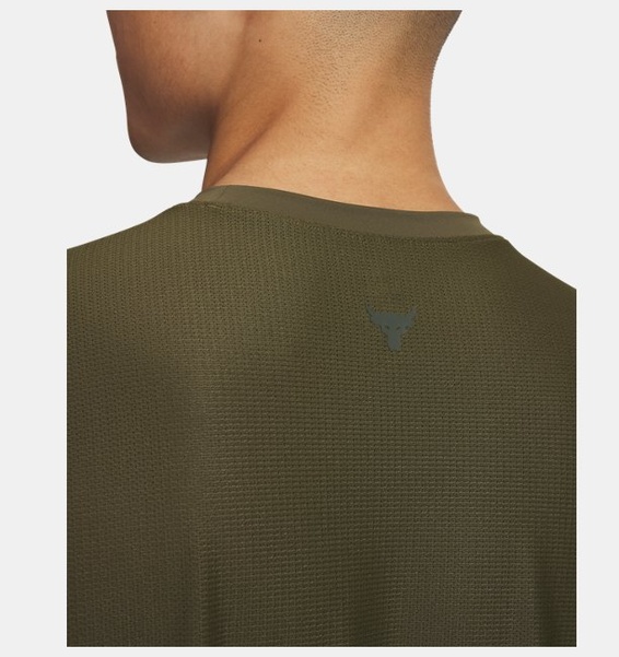 Haki Erkek UA Project Rock Iso Chill Kısa Kollu T-Shirt