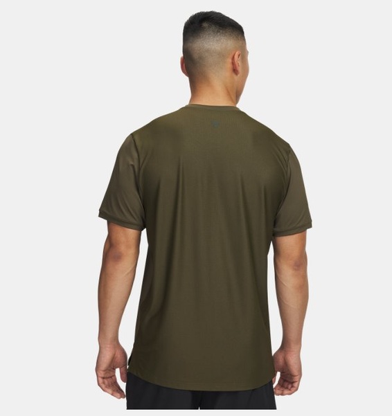 Haki Erkek UA Project Rock Iso Chill Kısa Kollu T-Shirt
