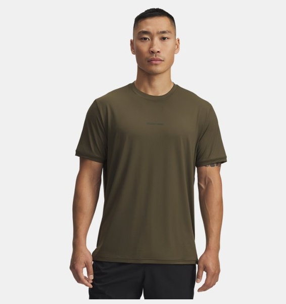 Haki Erkek UA Project Rock Iso Chill Kısa Kollu T-Shirt