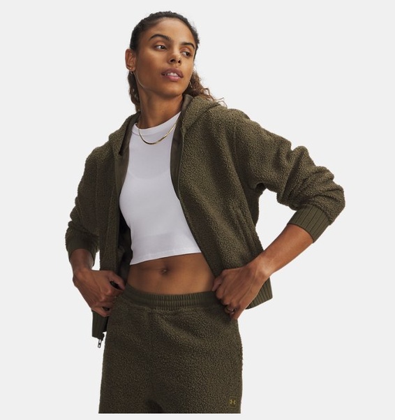 Haki Kadın UA High Pile Fleece Ceket