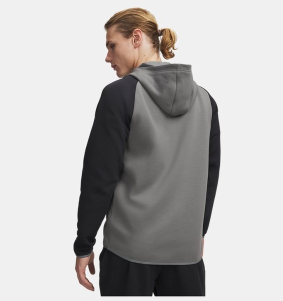 Gri Erkek UA Unstoppable Fleece Tam Fermuarlı HD EU Sweatshirt