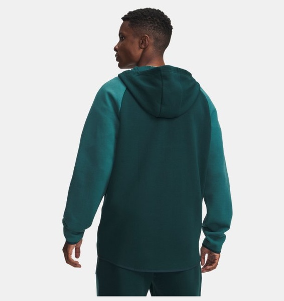 Petrol Yeşili Erkek UA Unstoppable Fleece Tam Fermuarlı HD EU Sweatshirt