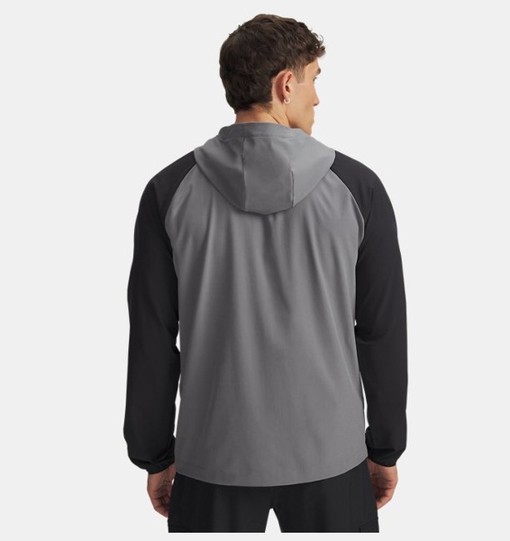 Gri Erkek UA Stretch Woven Rüzgarlık