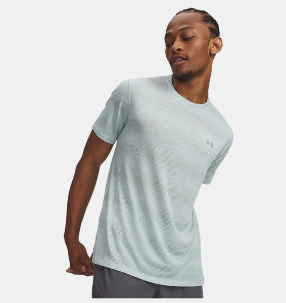 Açık Mavi Erkek UA Velociti Kısa Kollu T-Shirt
