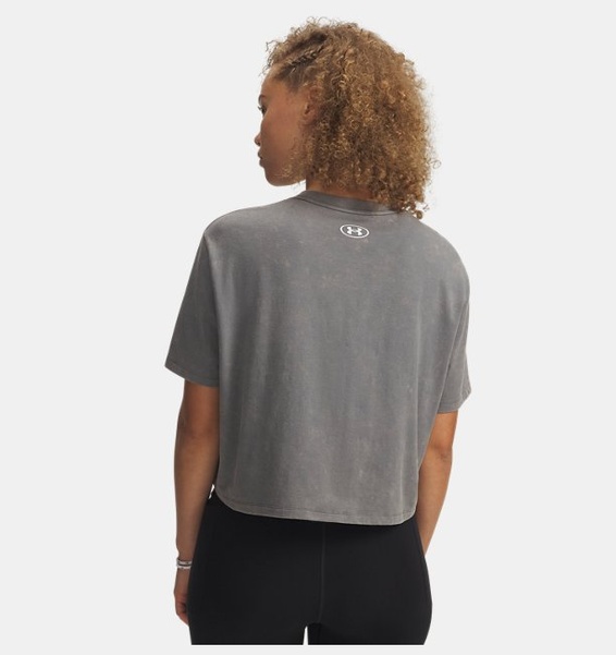 Gri Kadın UA Rival Boxy Wash T-Shirt