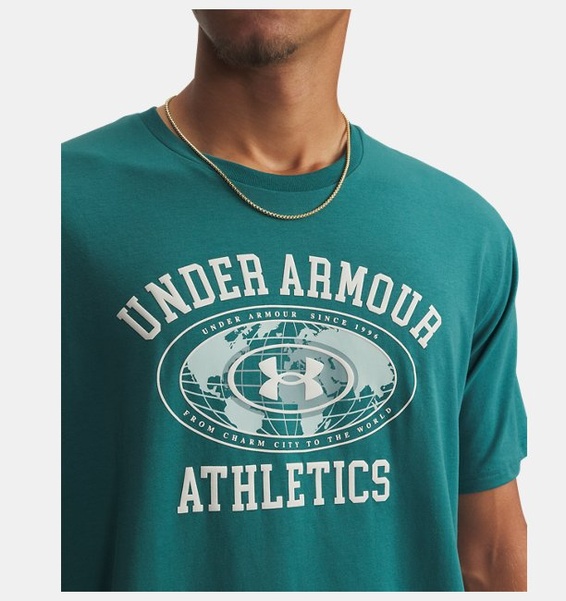 Yeşil Erkek UA Armour Globe Kısa Kollu T-Shirt