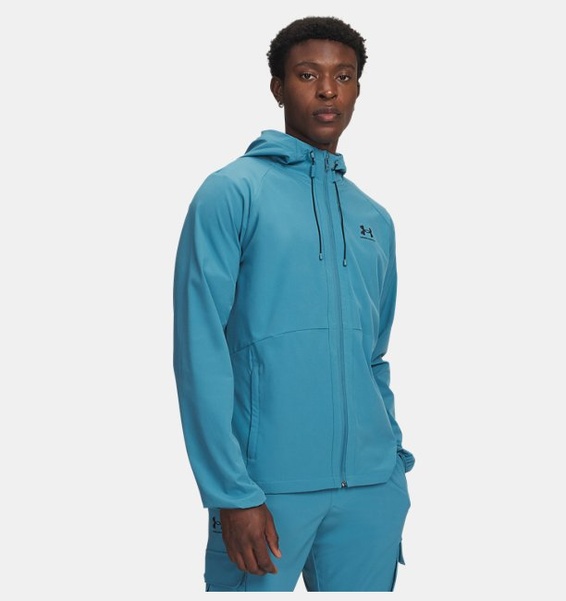 Mavi Erkek UA Stretch Woven Rüzgarlık