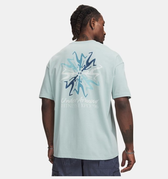 Mavi Erkek UA Heavyweight Fitness Expo Kısa Kollu T-Shirt