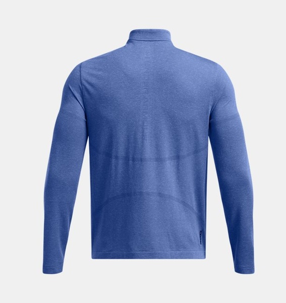 Mavi Erkek UA Vanish Elite Dikişsiz 1/4 Fermuarlı Uzun Kollu T-shirt