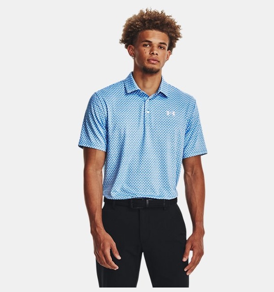 Mavi Erkek UA Playoff 3.0 Basklı Polo T-shirt