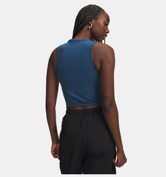 Koyu Mavi Kadın UA Seamless Cotton Hand Atlet
