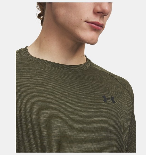 Yeşil Erkek UA Tech Textured Kısa Kollu T-shirt