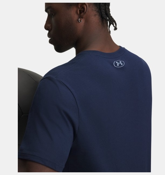 Lacivert Erkek UA Team Issue Wordmark Kısa Kollu T-shirt