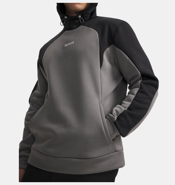 Gri Erkek UA Armour Fleece Winter Hd Sweatshirt