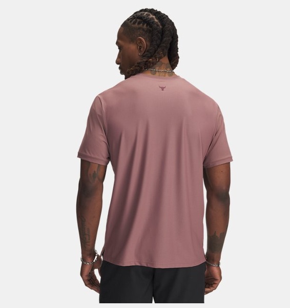 Kahverengi Erkek UA Project Rock Iso Chill Kısa Kollu T-Shirt